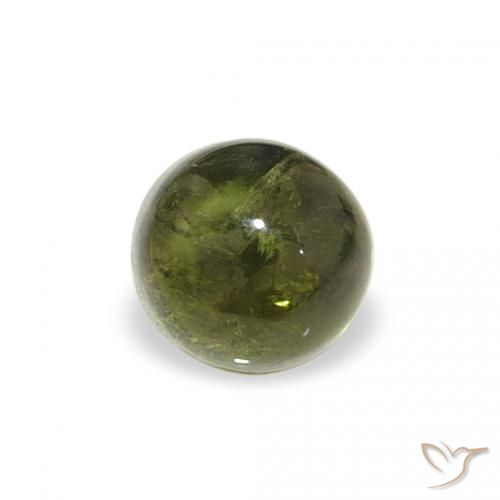 0.75ct 天然 暖绿 碧玺, 圆形的, 透明
