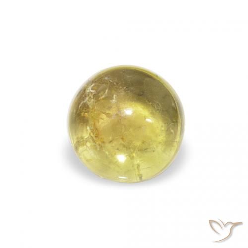 0.63ct 天然 Medium Light-Yellow 碧玺, 圆形的, 透明