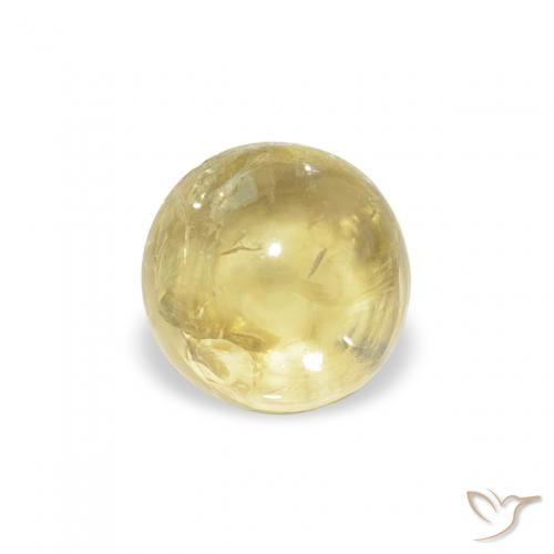0.71ct 天然 淡黄色 碧玺, 圆形的, 透明