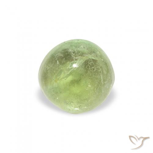 0.72ct 天然 浅活泼的绿色 碧玺, 圆形的, 透明