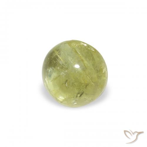 0.59ct 天然 黄绿色 碧玺, 圆形的, 透明