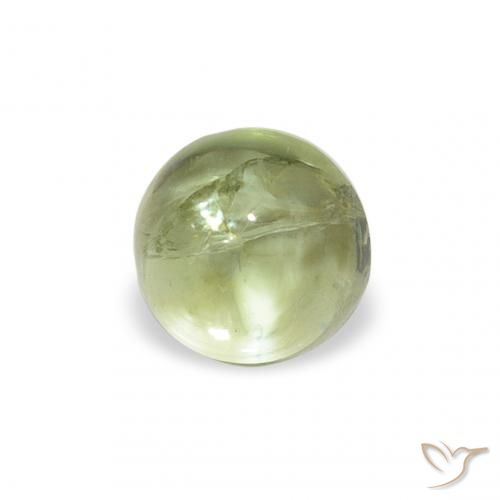 0.64ct 天然 黄绿色 碧玺, 圆形的, 透明