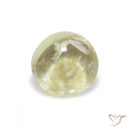 0.88ct 天然 Medium Light-Yellow 碧玺, 圆形的, 透明