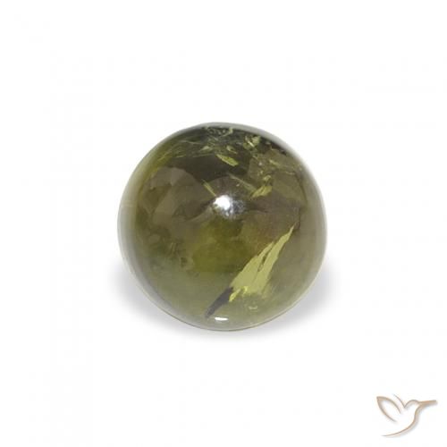 0.61ct 天然 大地绿 碧玺, 圆形的, 透明