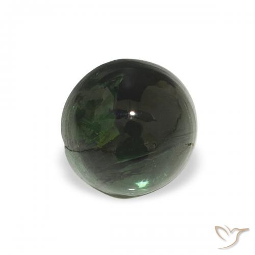 0.77ct 天然 大地绿 碧玺, 圆形的, 透明