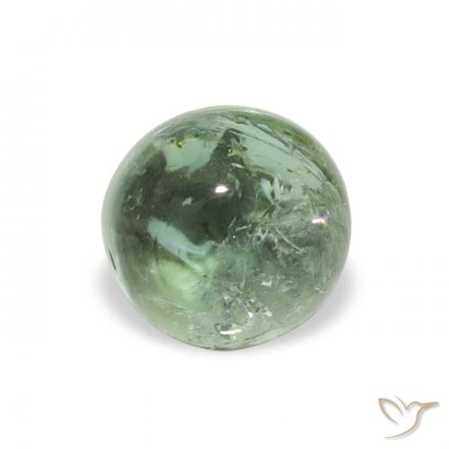 1.01ct 天然 淡森林绿 碧玺, 圆形的, 透明