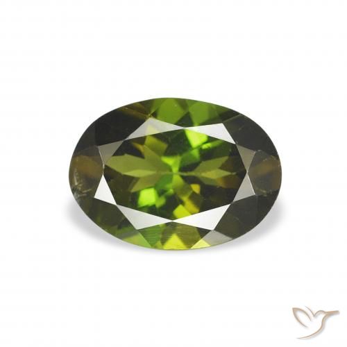 1.00ct 天然 棕绿色 碧玺, 椭圆形, VS