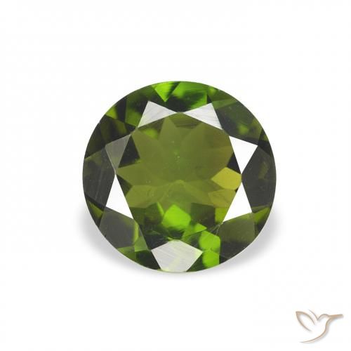 0.64ct 天然 森林绿 碧玺, 圆形的, VVS