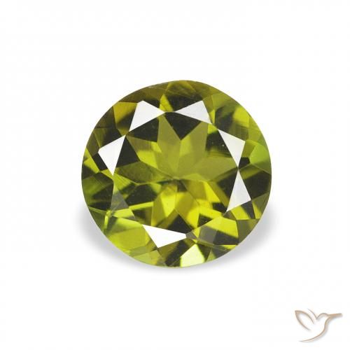 0.68ct 天然 温暖的森林绿 碧玺, 圆形的, VVS-VS