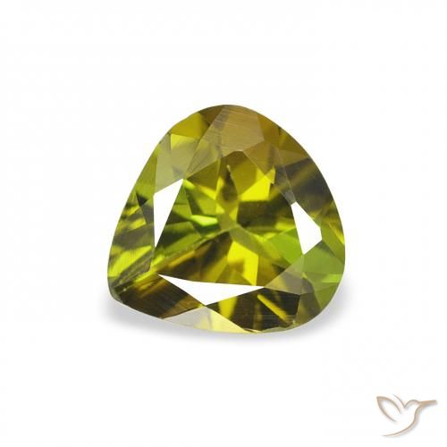 0.66ct 天然 暗绿色 碧玺, 梨形, VVS-VS