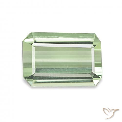 2.04ct 浅梨绿色 碧玺 宝石, 祖母绿式切割, VS