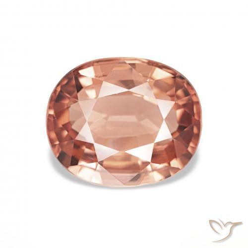 2.30ct 橙粉色 碧玺 宝石, 椭圆形, VVS-VS