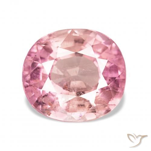 2.96ct 橙粉色 碧玺 宝石, 椭圆形, VS
