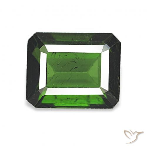 1.77ct 暗绿色 碧玺 宝石, 祖母绿式切割, VS