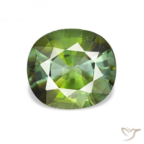 1.44ct 中绿色 碧玺 宝石, 软垫, VS