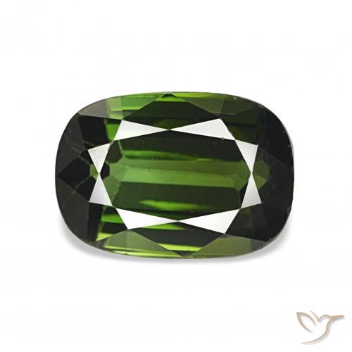 2.47ct 深林绿 碧玺 宝石, 软垫, VS