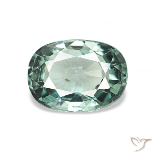 1.38ct 灰绿色 碧玺, 软垫, VS