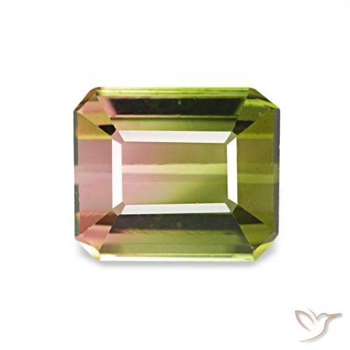 1.26ct 西瓜红 碧玺, 祖母绿式切割, VVS