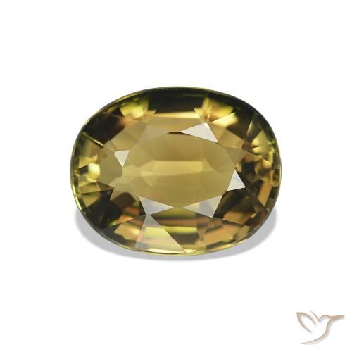 1.58ct 金棕色 碧玺, 椭圆形, VVS