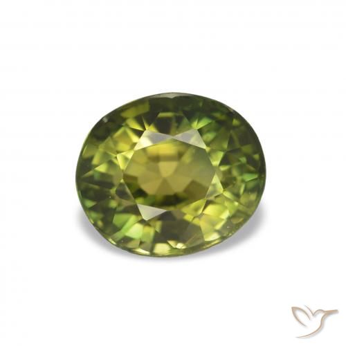 1.58ct Medium Dark-Green 碧玺, 椭圆形, VVS-VS