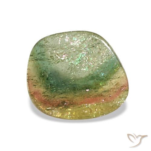 1.83克拉天然多色碧玺，异形，10×8.9毫米，透明