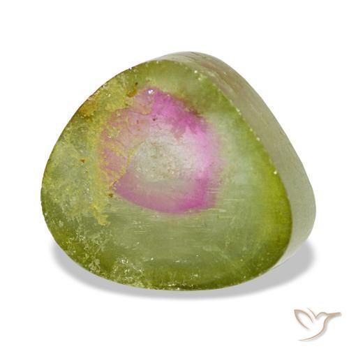 2.97克拉天然多色碧玺，三角形，9.1×8毫米，透明