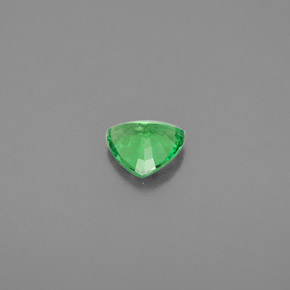 0.57克拉天然绿色沙弗莱石，三角形，5.5×5.5毫米，VS