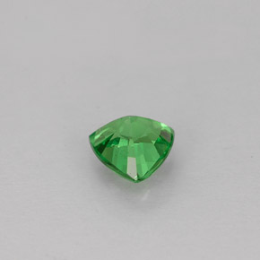 0.41克拉天然绿色沙弗莱石，三角形，4.7×4.7毫米，VS