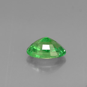 0.57克拉天然绿色沙弗莱石，椭圆形切割，6×4.1毫米，VS-SI