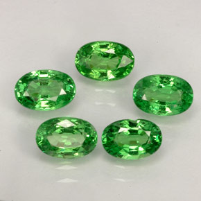 天然绿色沙弗莱石，椭圆形切割，6.1×4.2毫米，VVS-VS