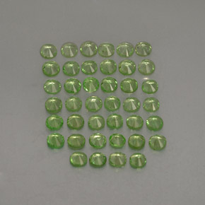 天然绿色沙弗莱石，圆形切割，1.97毫米，VS