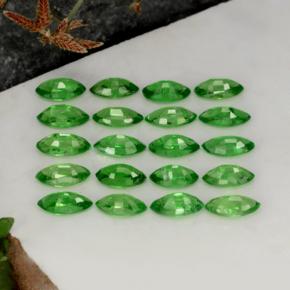 3.86天然绿色沙弗莱石，马眼形，5.1×2.6毫米，VS