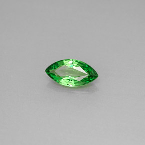 0.68克拉天然绿色沙弗莱石，马眼形，8.1×4.2毫米，VVS-VS