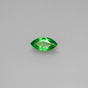 0.41克拉天然绿色沙弗莱石，马眼形，6.8×3.5毫米，VVS-VS