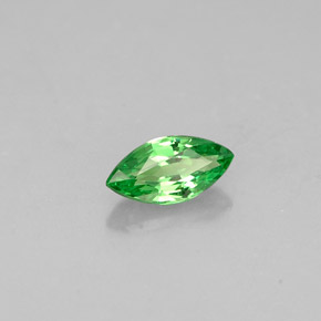 0.31克拉天然绿色沙弗莱石，马眼形，6.1×3.1毫米，VVS-VS