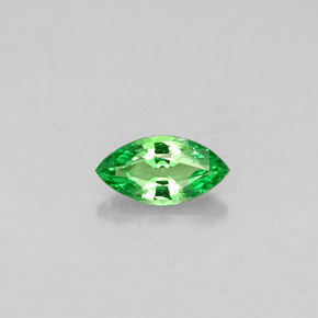 0.26克拉天然绿色沙弗莱石，马眼形，6.1×3.2毫米，VVS-VS
