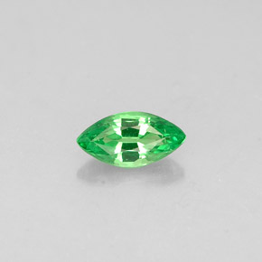 0.24克拉天然绿色沙弗莱石，马眼形，5.7×3毫米，VVS-VS
