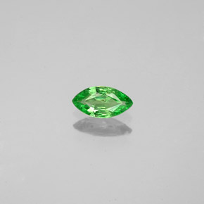 0.25克拉天然绿色沙弗莱石，马眼形，5.9×3.1毫米，SI