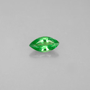 0.25克拉天然绿色沙弗莱石，马眼形，5.8×3.1毫米，VVS-VS