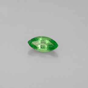 0.32克拉天然绿色沙弗莱石，马眼形，6.2×3.2毫米，VVS-VS