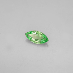0.27克拉天然绿色沙弗莱石，马眼形，6.2×3.2毫米，VVS-VS