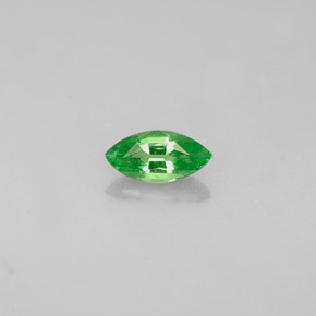 0.26克拉天然绿色沙弗莱石，马眼形，5.9×3毫米，VVS-VS