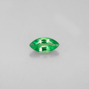 0.27克拉天然绿色沙弗莱石，马眼形，6×3.1毫米，VVS-VS