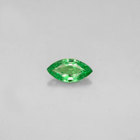 0.24克拉天然绿色沙弗莱石，马眼形，6×3.1毫米，VVS-VS