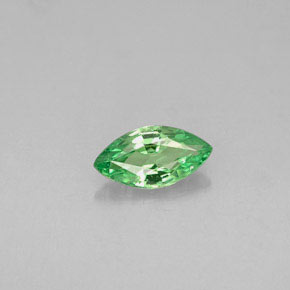 0.28克拉天然绿色沙弗莱石，马眼形，6.1×3.2毫米，VVS-VS