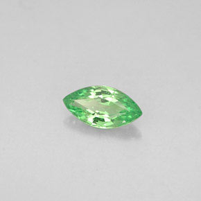 0.28克拉天然绿色沙弗莱石，马眼形，6.1×3.2毫米，VVS-VS
