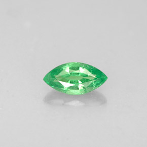 0.31克拉天然绿色沙弗莱石，马眼形，6.1×3.1毫米，VVS-VS