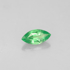 0.31克拉天然绿色沙弗莱石，马眼形，6.1×3.1毫米，VVS-VS