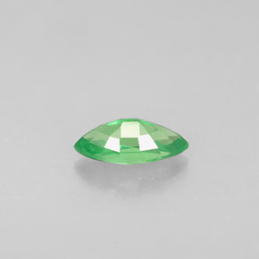 0.31克拉天然绿色沙弗莱石，马眼形，6.1×3.1毫米，VVS-VS