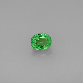 0.48克拉天然绿色沙弗莱石，椭圆形切割，4.7×3.8毫米，VS